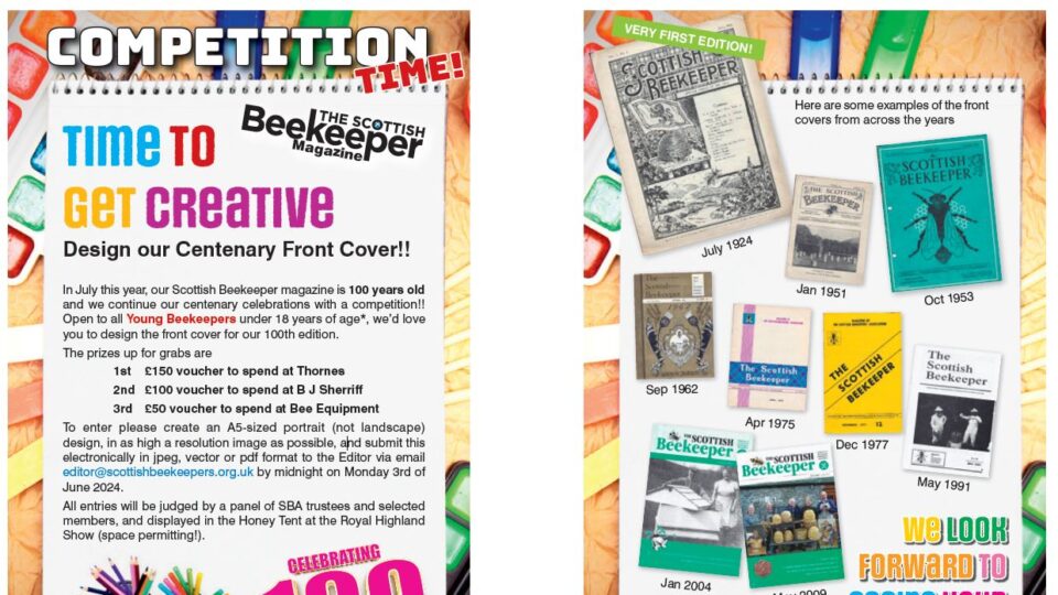Young Beekeepers Centenary Cover Competition