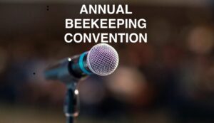 Microphone and text Annual Beekeeping Convention